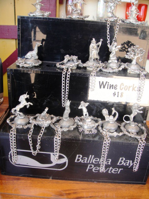 Handcrafted pewter corks