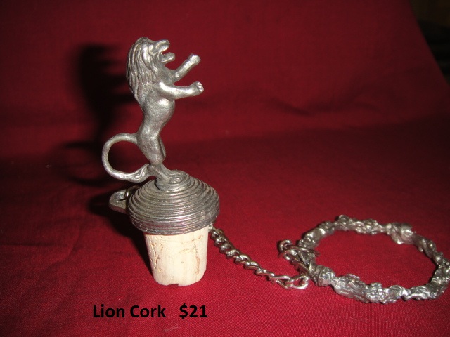 Handcrafted pewter lioncork