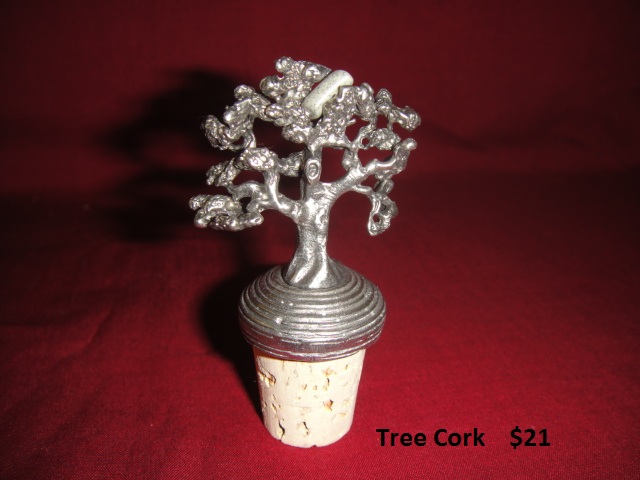Handcrafted pewter treecork