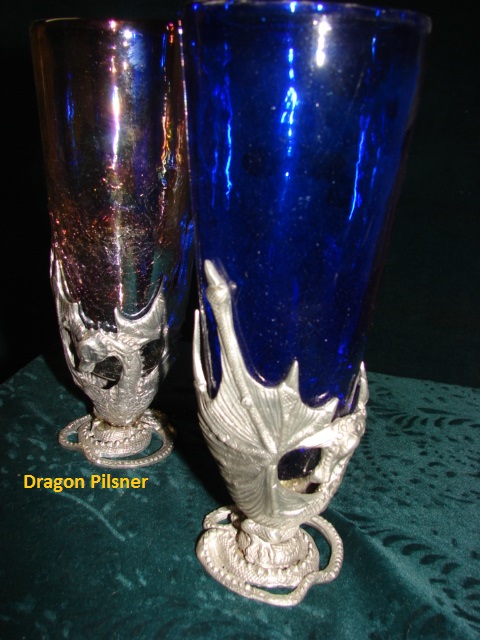 Handcrafted pewter dragonpilsner