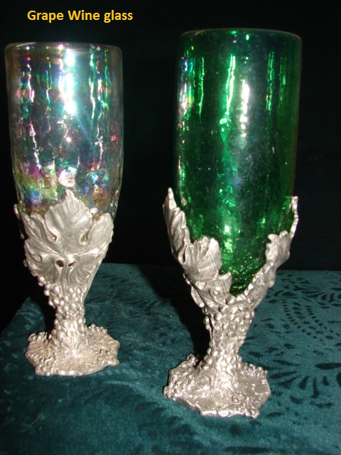 Handcrafted pewter grape