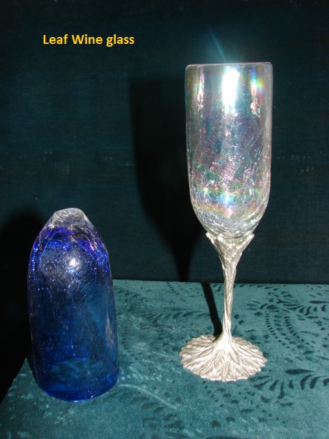 Handcrafted pewter leaf