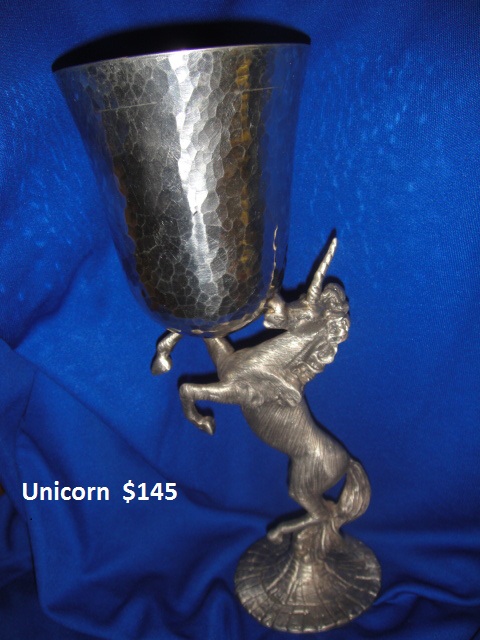 Handcrafted pewter unicorn