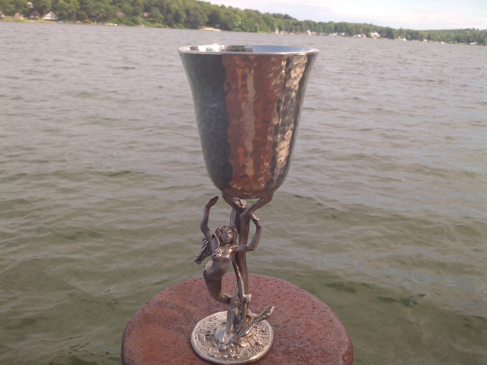 Handcrafted pewter mermaidwater