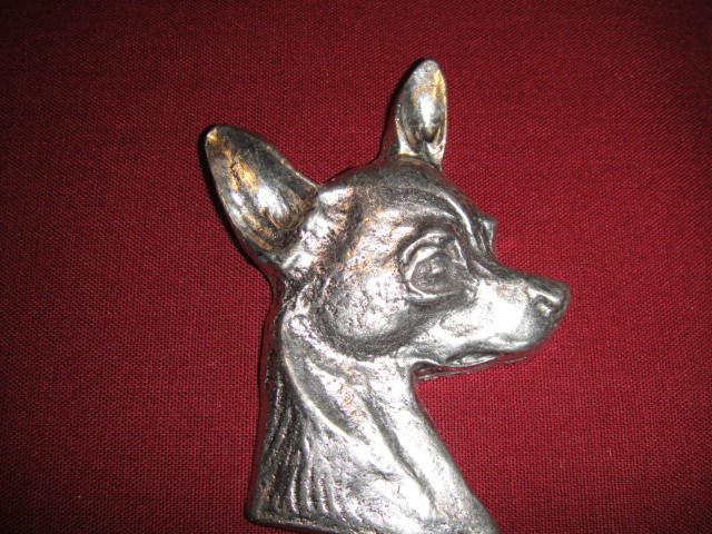 Handcrafted pewter chihuahua